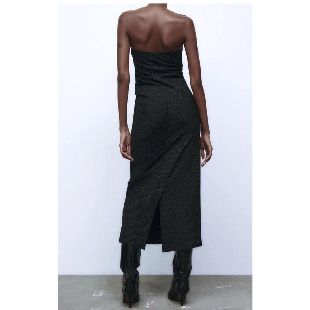Zara Studio Pinstripe Dress Limited Edition M - Picture 3 of 15